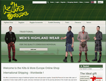 Tablet Screenshot of kiltsandmore.com